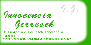 innocencia gerresch business card